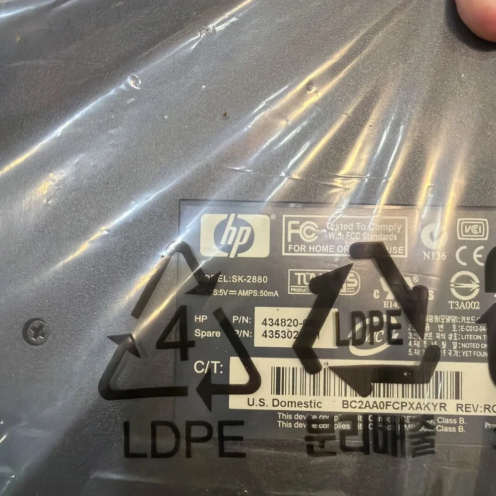Lot of 2 (Two) Hewlett Packard HP SK-2880  Black/Silver PS/2